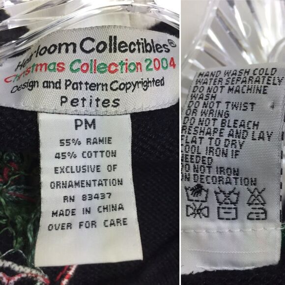 Vintage Heirloom Collectibles 2004 Sweater Cardigan MP Holiday Christmas Ugly - Picture 8 of 8